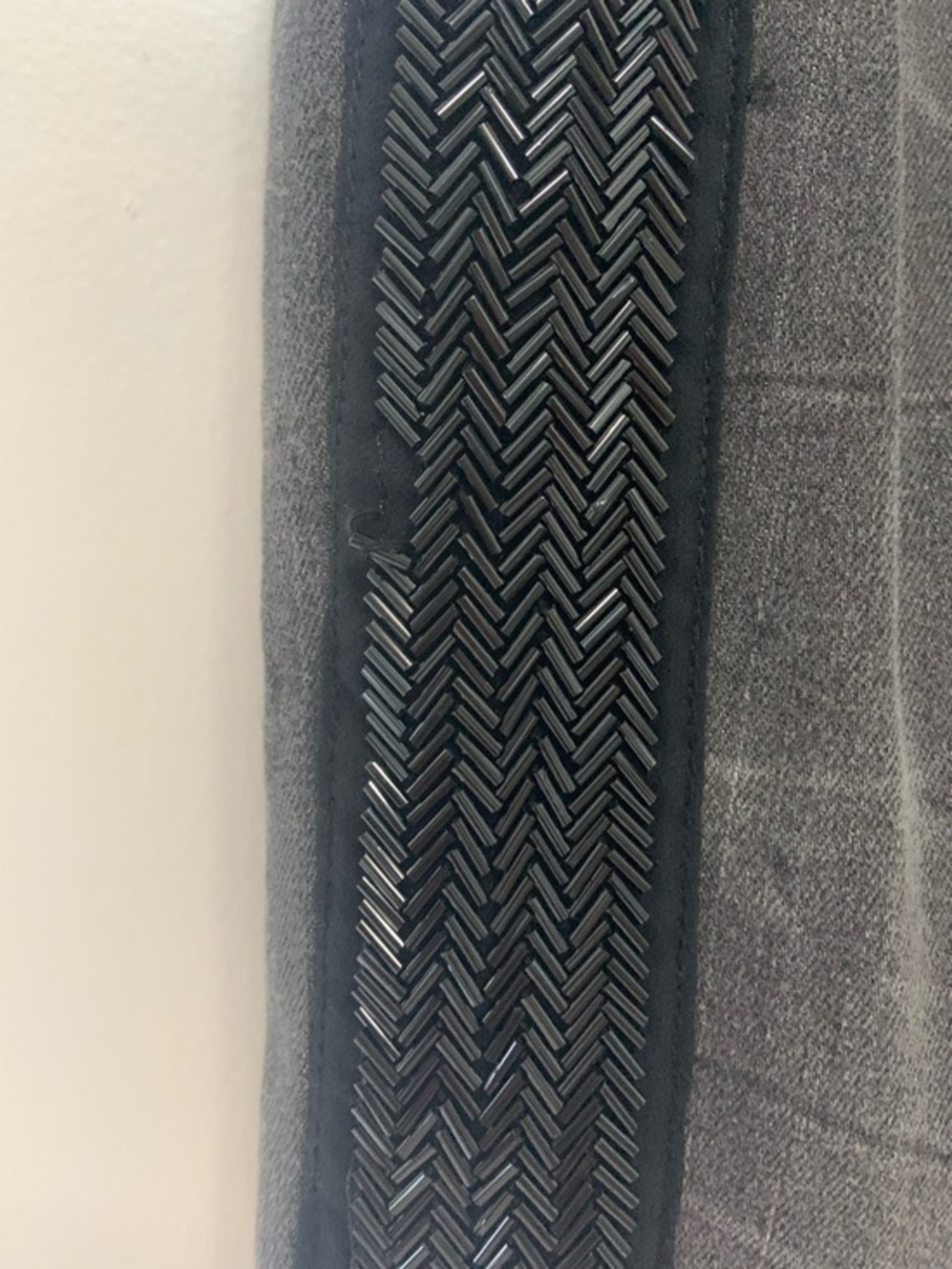 FREE PEOPLE Summer Solstice Tuxedo Distressed Washed Black Beaded Jeans 29 - Picture 11 of 15